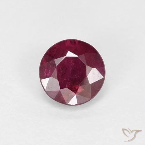 0.30ct Natürlicher tiefrot Rubin, Runden, VS-SI
