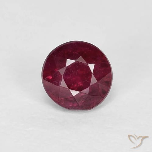 0.40ct Natürlicher Weinrot Rubin, Runden, VS-SI, Photo A