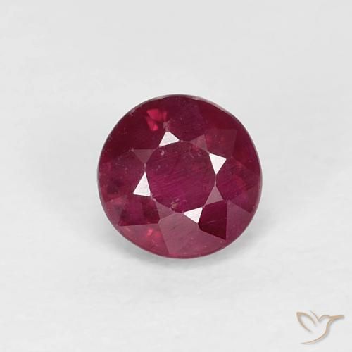 0.40ct Natürlicher tiefrot Rubin, Runden, VS-SI
