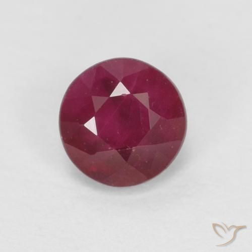 0.43ct Natürlicher tiefrot Rubin, Runden, SI