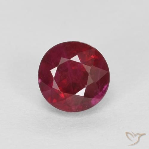 0.43ct Natürlicher Tiefes Weinrot Rubin, Runden, SI