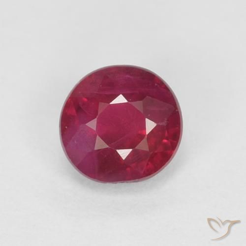 0.36ct Natürlicher dunkelrot Rubin, Runden, SI