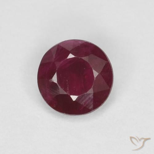 0.29ct Natürlicher dunkelrot Rubin, Runden, SI