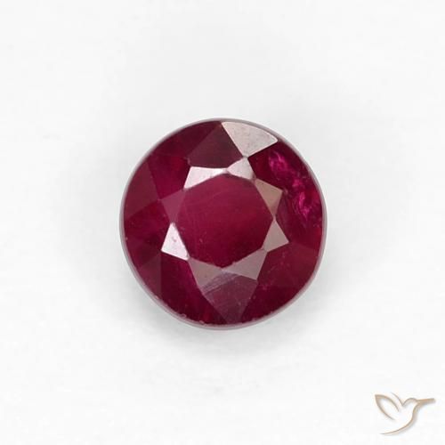 0.42ct Natürlicher tiefrot Rubin, Runden, VS-SI