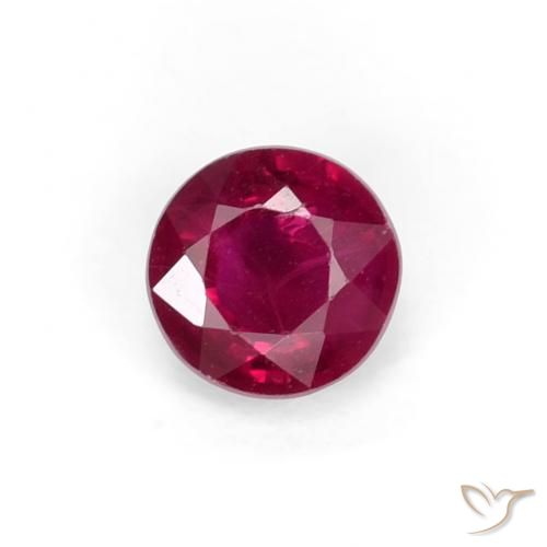 0.33ct Natürlicher dunkelrot Rubin, Runden, VS-SI