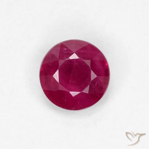 0.34ct Natürlicher Tiefes Weinrot Rubin, Runden, VS-SI