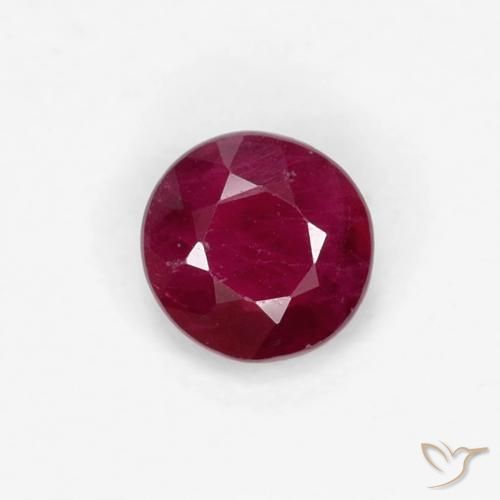 0.30ct Natürlicher tiefrot Rubin, Runden, VS-SI