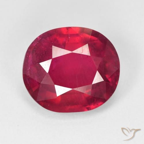 8.60ct Natürlicher Mittelrot Rubin, Oval, VS, Photo A