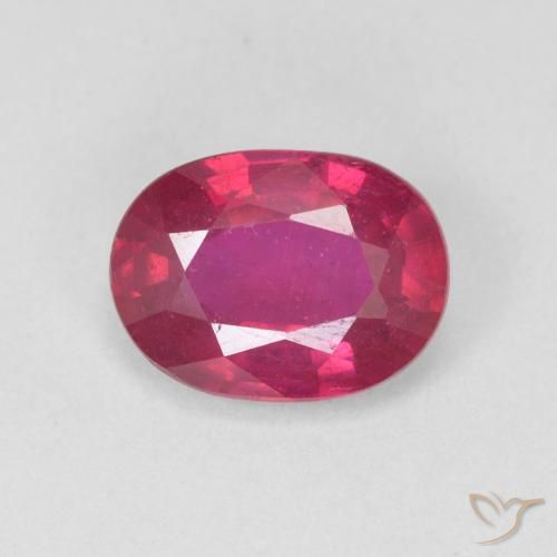 1.54ct Natürlicher Hellrot Rubin, Oval, VS