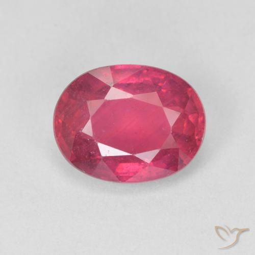 1.68ct Natürlicher Rosaig-rot Rubin, Oval, VS