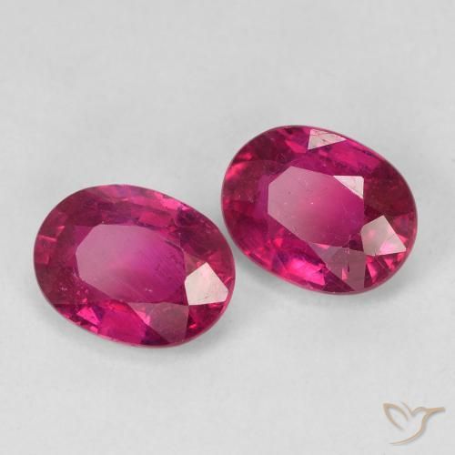 3.48 ct natürliche Hellrot Rubin-Edelsteine, Oval, VS