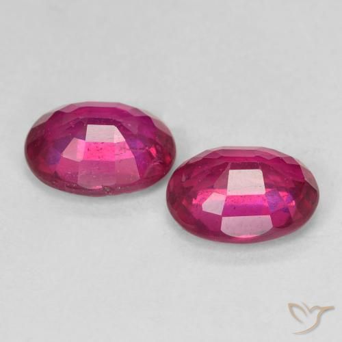 3.48 ct natürliche Hellrot Rubin-Edelsteine, Oval, VS