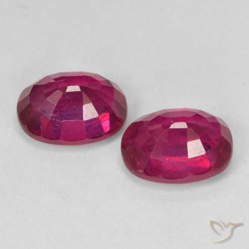 4.13 ct natürliche dunkelrot Rubin-Edelsteine, Oval, VS