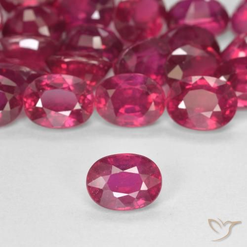 2.03ct Natürlicher Tiefes rötliches Rosa Rubin, Oval, VS