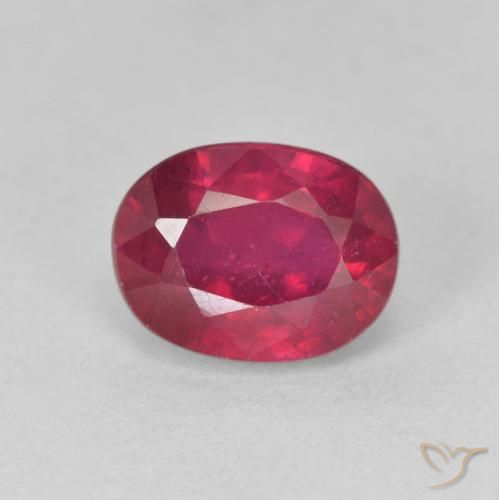 2.34ct Natürlicher Mittelrot Rubin, Oval, VS