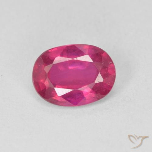 1.36ct Natürlicher Hellrot Rubin, Oval, VS