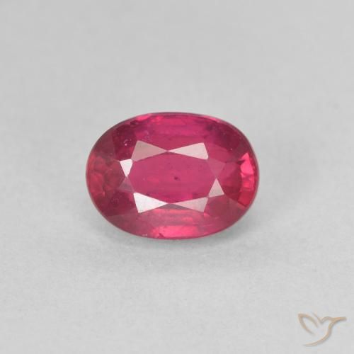 1.32ct Natürlicher Rosaig-rot Rubin, Oval, VS