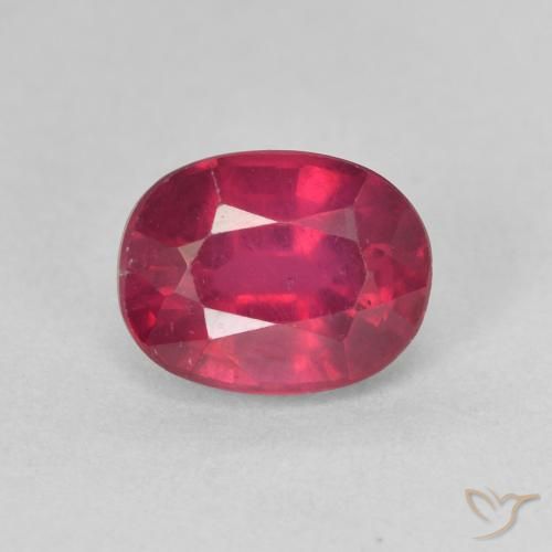 2.14ct Natürlicher Tiefes rötliches Rosa Rubin, Oval, VS