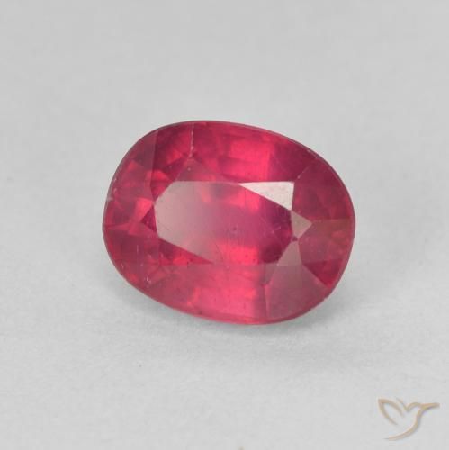 9,17 ctw natürlicher Tiefes rötliches Rosa Rubin, Oval, VS