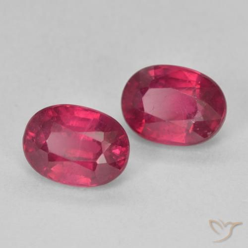 2.55 ct natürliche Tiefes rötliches Rosa Rubin-Edelsteine, Oval, VS-SI