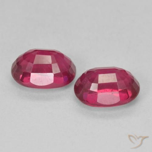 2.55 ct natürliche Tiefes rötliches Rosa Rubin-Edelsteine, Oval, VS-SI