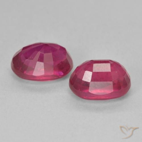 3.10 ct natürliche Hellrot Rubin-Edelsteine, Oval, VS-SI