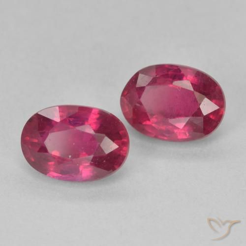 2.42 ct natürliche Hellrot Rubin-Edelsteine, Oval, VS