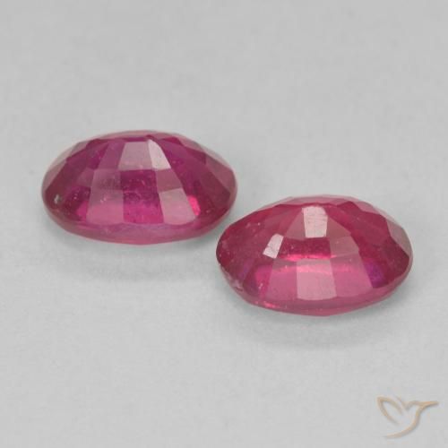 2.42 ct natürliche Hellrot Rubin-Edelsteine, Oval, VS