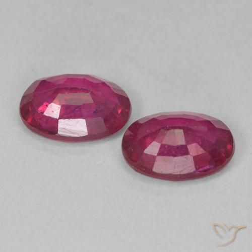 2.22 ct natürliche Hellrot Rubin-Edelsteine, Oval, VS
