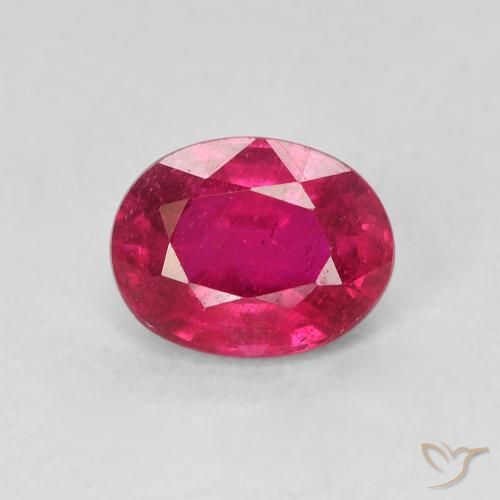 1.71ct Natürlicher Hellrot Rubin, Oval, VS