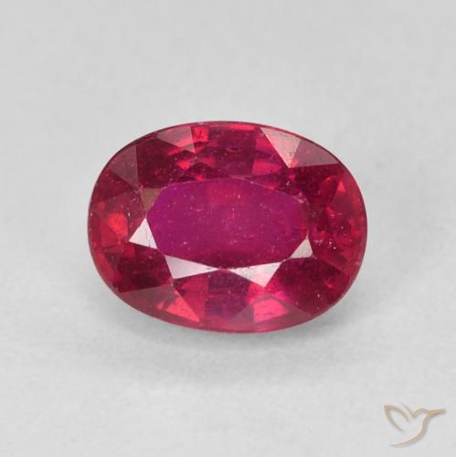 2.09ct Natürlicher Rosaig-rot Rubin, Oval, VS-SI