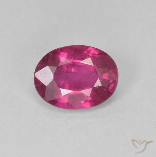 1.42ct Natürlicher Rosaig-lila Rubin, Oval, VS, Photo A