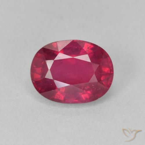 2.04ct Natürlicher Tiefes rötliches Rosa Rubin, Oval, VS
