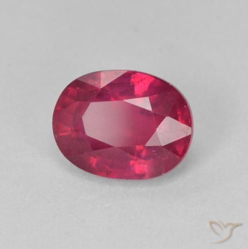 9,17 ctw natürlicher Tiefes rötliches Rosa Rubin, Oval, VS