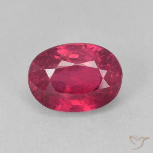 1.62ct Natürlicher Rosaig-rot Rubin, Oval, VS