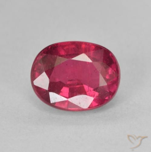 1.93ct Natürlicher Tiefes rötliches Rosa Rubin, Oval, VS