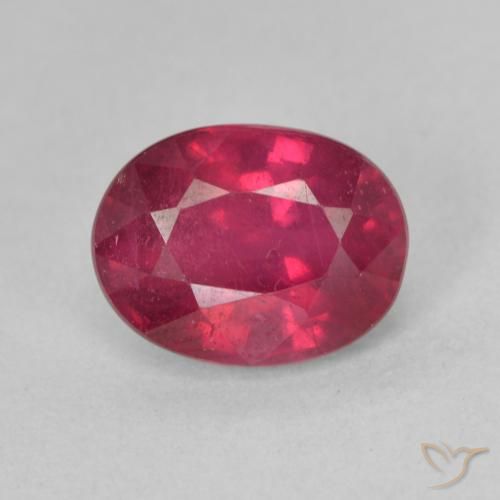 2.03ct Natürlicher Tiefes rötliches Rosa Rubin, Oval, VS