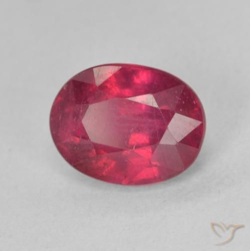 9,17 ctw natürlicher Tiefes rötliches Rosa Rubin, Oval, VS
