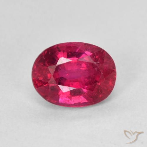 1.87ct Natürlicher Medium Dark-Red Rubin, Oval, VS-SI
