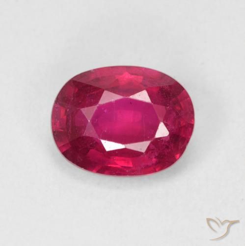 1.69ct Natürlicher Hellrot Rubin, Oval, VS