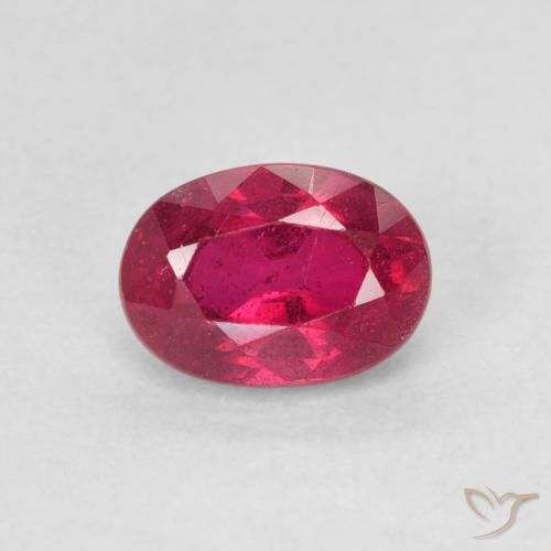 9,17 ctw natürlicher Tiefes rötliches Rosa Rubin, Oval, VS