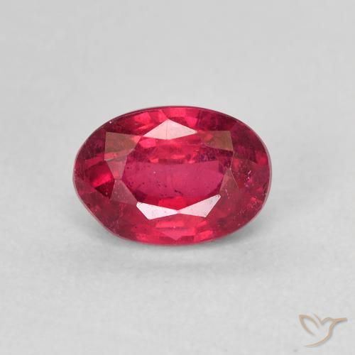 1.45ct Natürlicher Medium Dark-Red Rubin, Oval, VS-SI