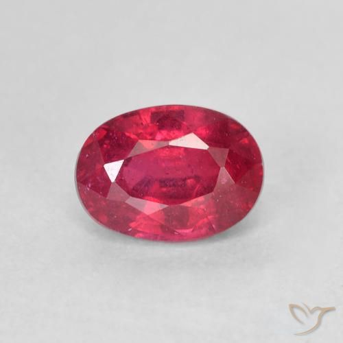 1.50ct Natürlicher Rosaig-rot Rubin, Oval, VS
