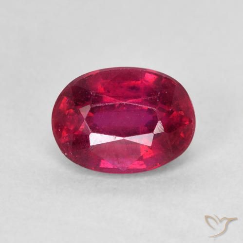 1.96ct Natürlicher Tiefes rötliches Rosa Rubin, Oval, VS