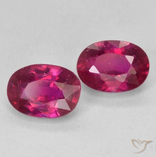 2.62 ct natürliche Lila Rot Rubin-Edelsteine, Oval, VS
