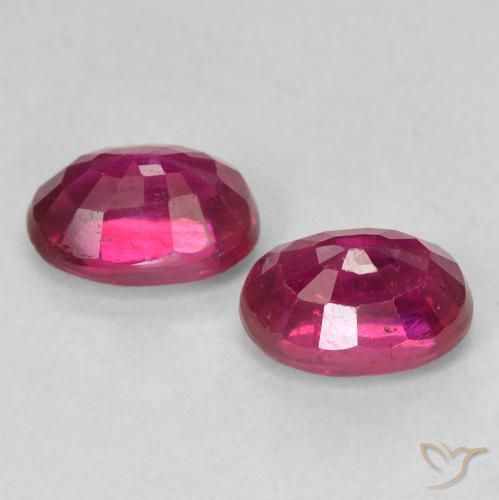 2.62 ct natürliche Lila Rot Rubin-Edelsteine, Oval, VS