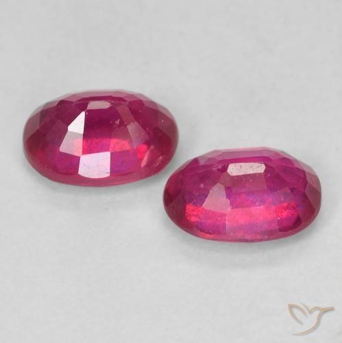2.35 ct natürliche Hellrot Rubin-Edelsteine, Oval, VS
