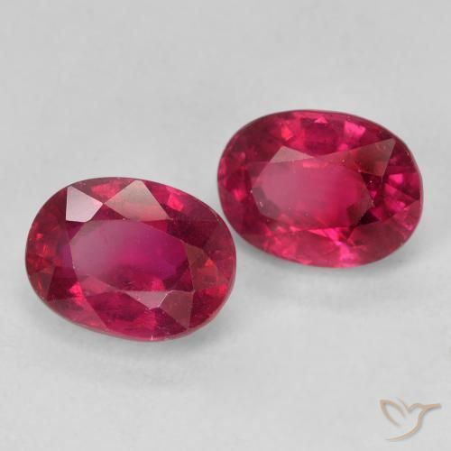 4.17 ct natürliche Tiefes rötliches Rosa Rubin-Edelsteine, Oval, VS