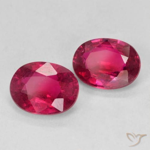 3.05 ct natürliche Rosaig-rot Rubin-Edelsteine, Oval, VS