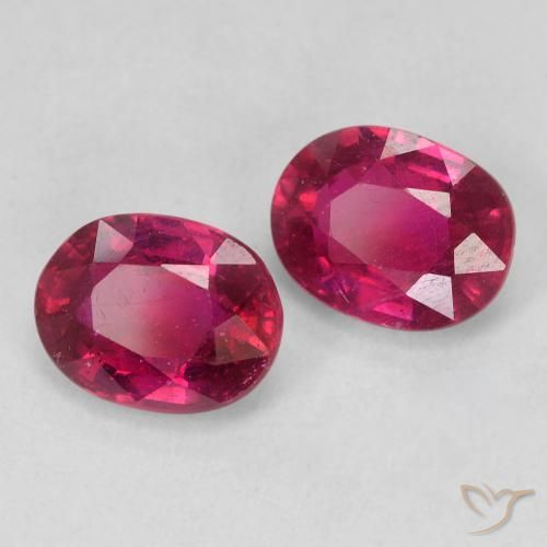 3.18 ct natürliche Hellrot Rubin-Edelsteine, Oval, VS